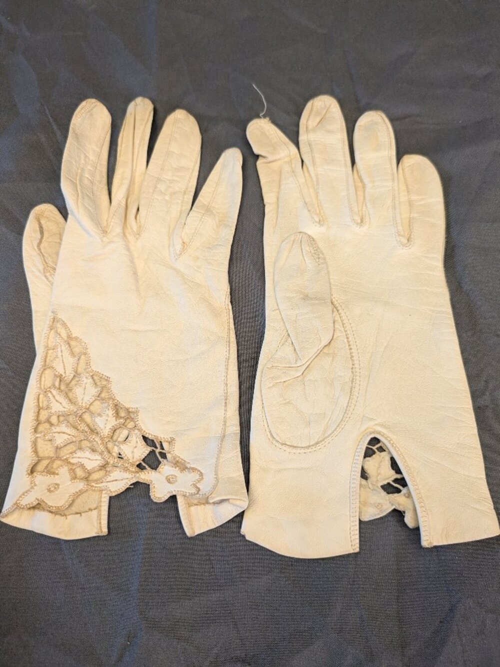 Vintage Kid-Leather Wrist Gloves